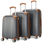 Travellty Collins 3-Piece Expandable Polycarbonate Luggage Set