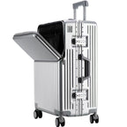 Front-Opening Aluminum Carry-On Suitcase