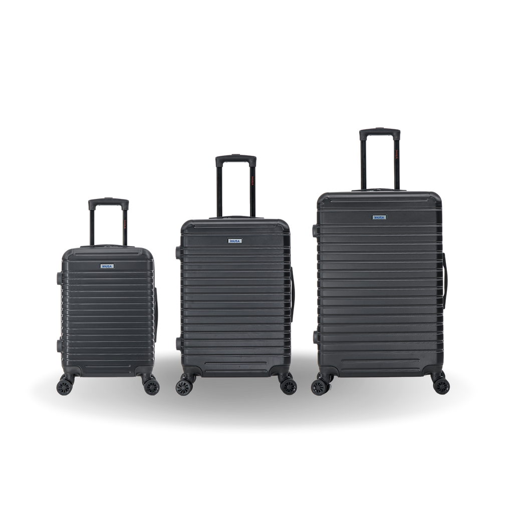 InUSA Deep 3-Piece Hardside Spinner Luggage Set