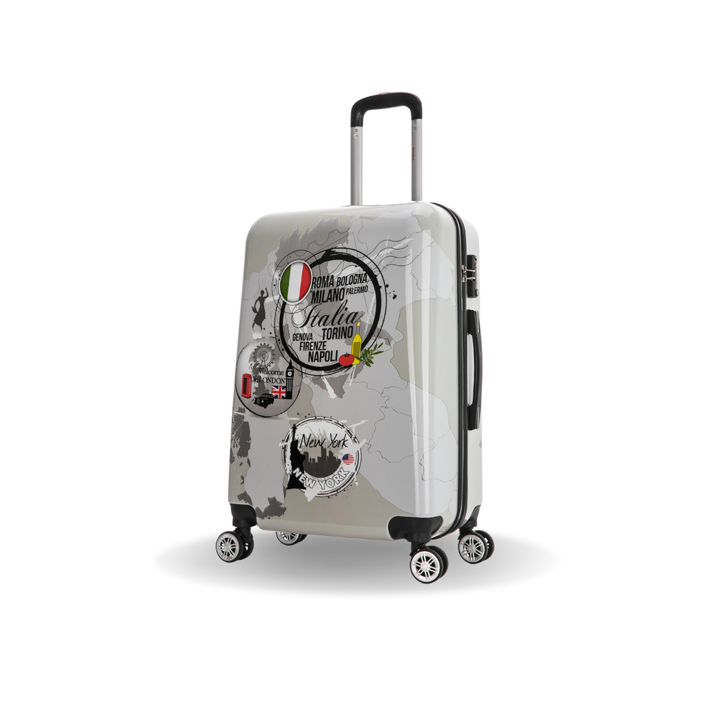 InUSA Prints 24" Hardside Spinner Checked Suitcase