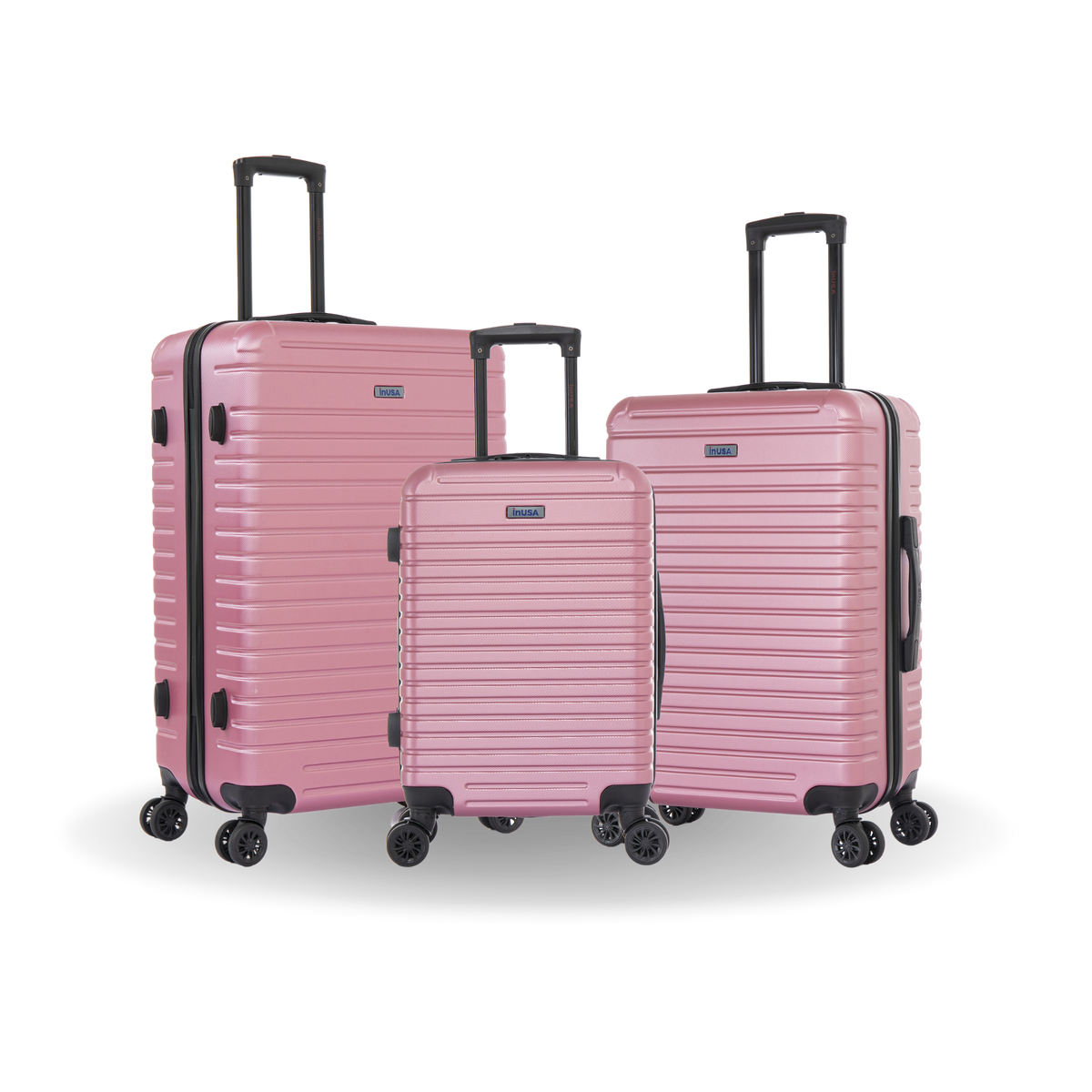 InUSA Deep 3-Piece Hardside Spinner Luggage Set