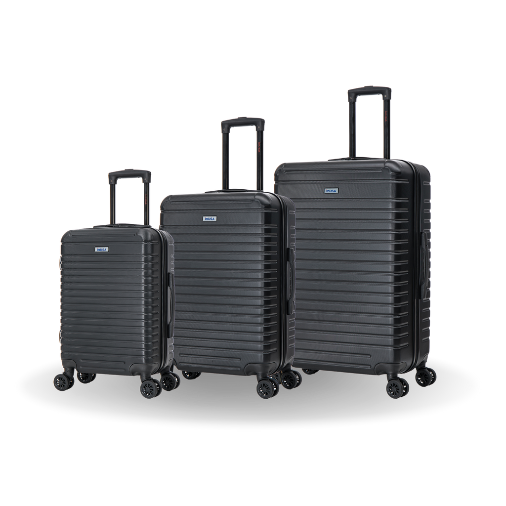 InUSA Deep 3-Piece Hardside Spinner Luggage Set