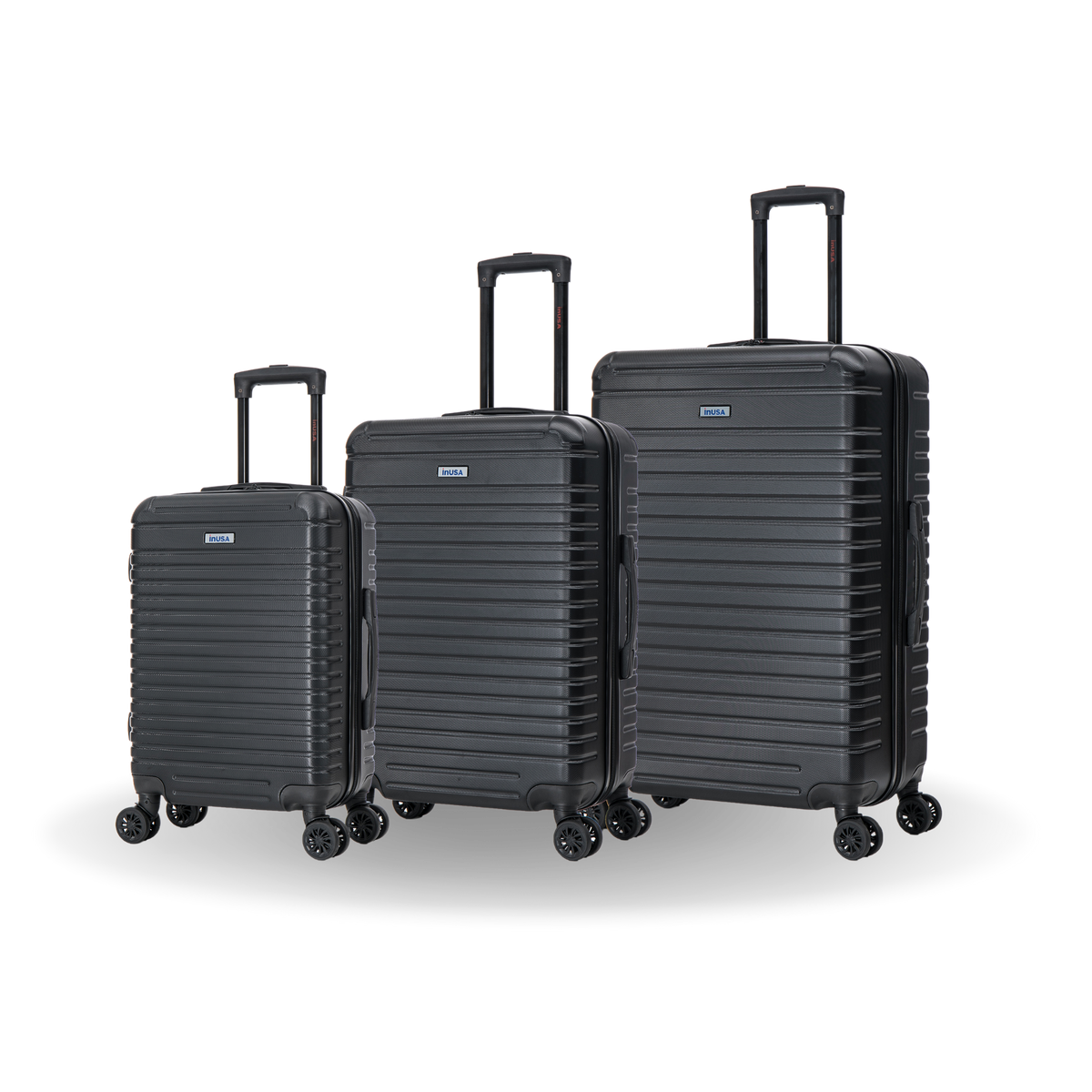 InUSA Deep 3-Piece Hardside Spinner Luggage Set