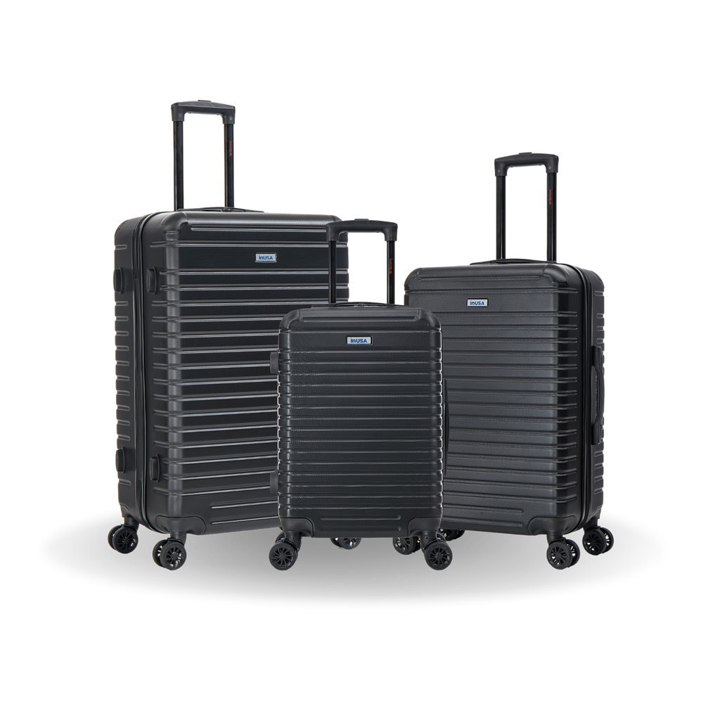 InUSA Deep 3-Piece Hardside Spinner Luggage Set