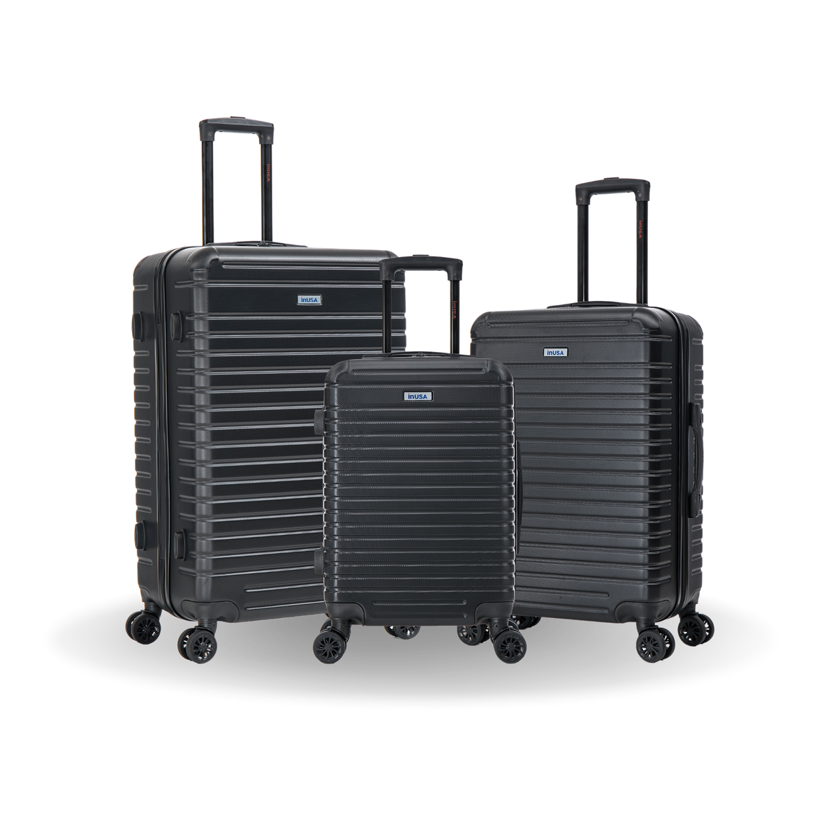 InUSA Deep 3-Piece Hardside Spinner Luggage Set
