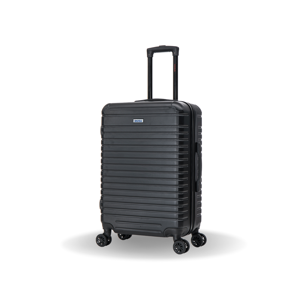 InUSA Deep 24" Hardside Spinner Checked Suitcase