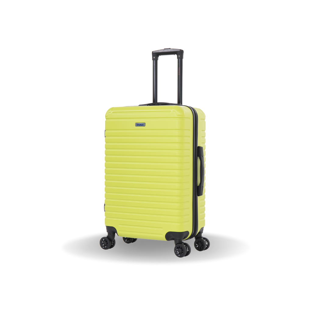 InUSA Deep 24" Hardside Spinner Checked Suitcase