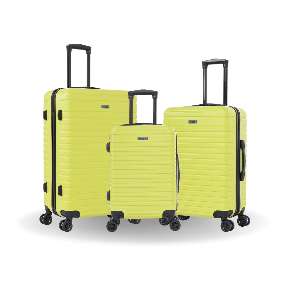 InUSA Deep 3-Piece Hardside Spinner Luggage Set