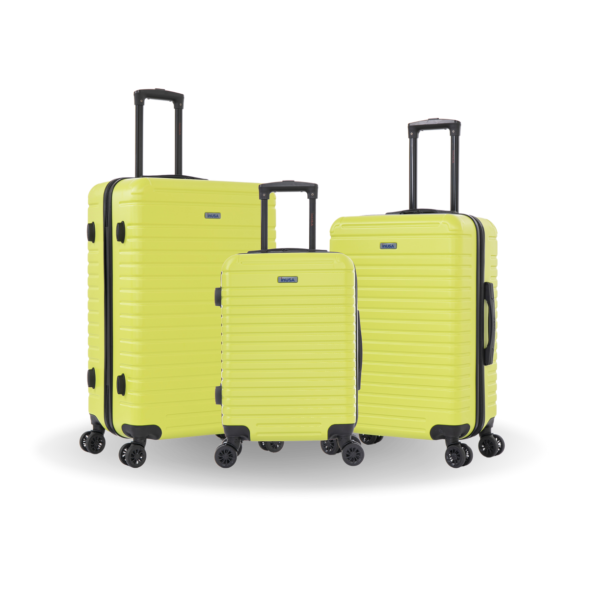 InUSA Deep 3-Piece Hardside Spinner Luggage Set