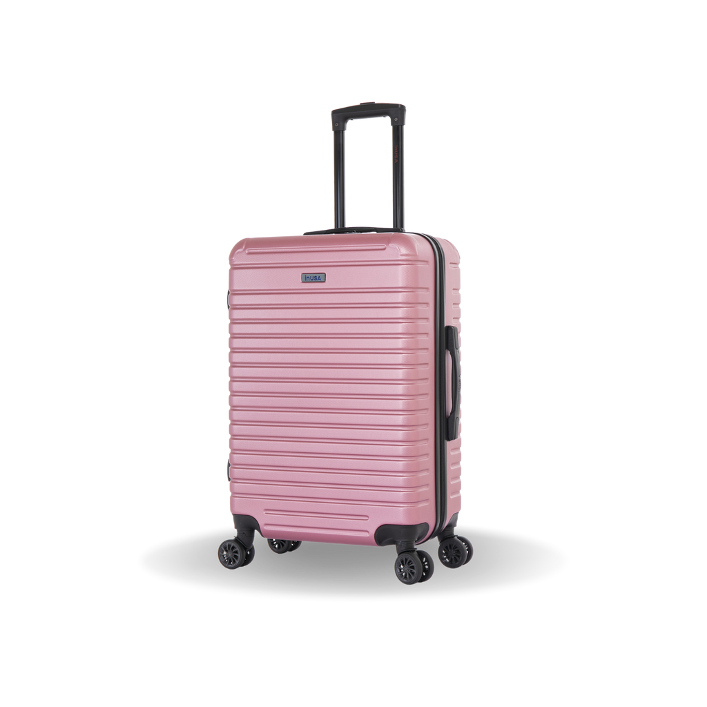 InUSA Deep 24" Hardside Spinner Checked Suitcase