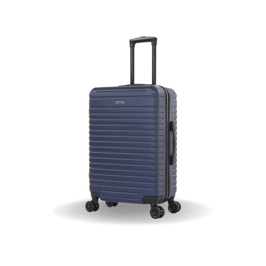 InUSA Deep 24" Hardside Spinner Checked Suitcase