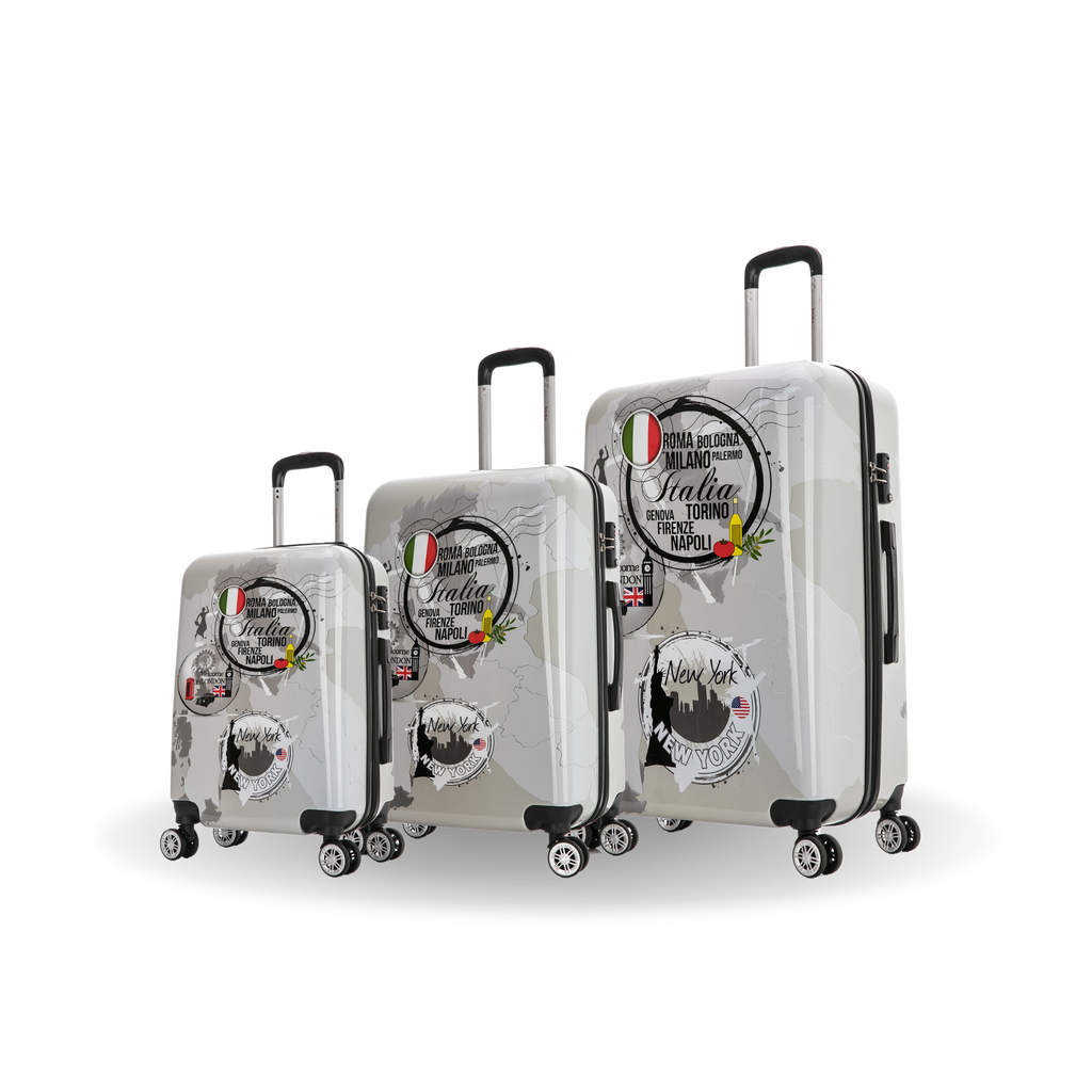 InUSA Prints 3-Piece Hardside Spinner Luggage Set