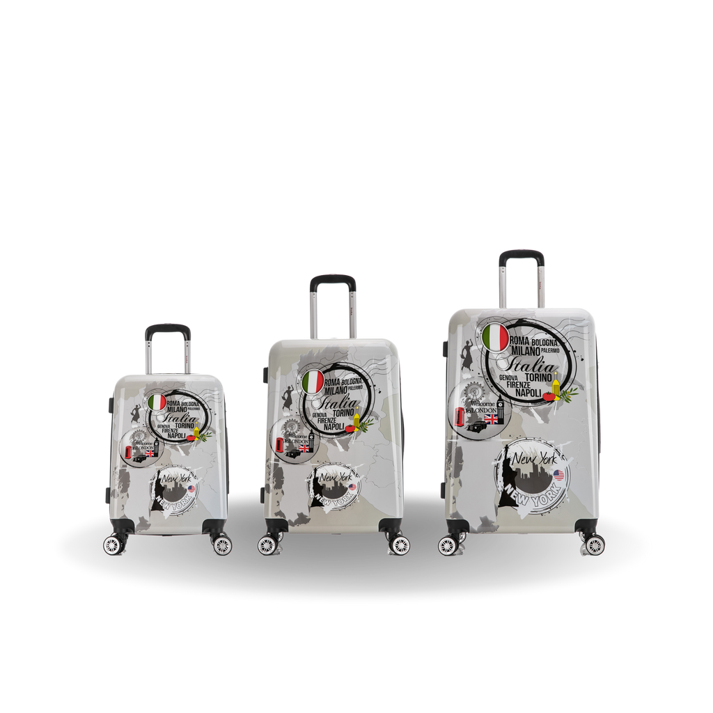 InUSA Prints 3-Piece Hardside Spinner Luggage Set