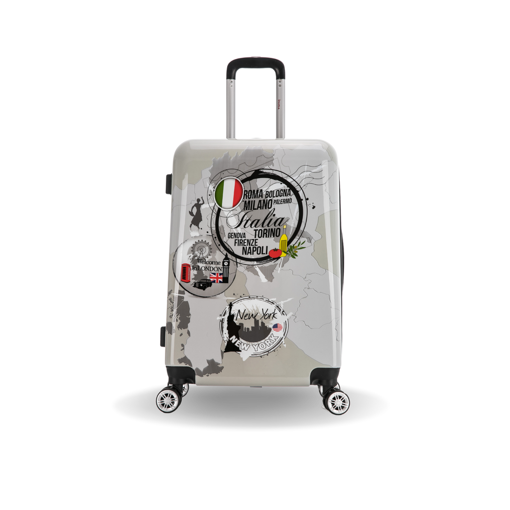 InUSA Prints 24" Hardside Spinner Checked Suitcase