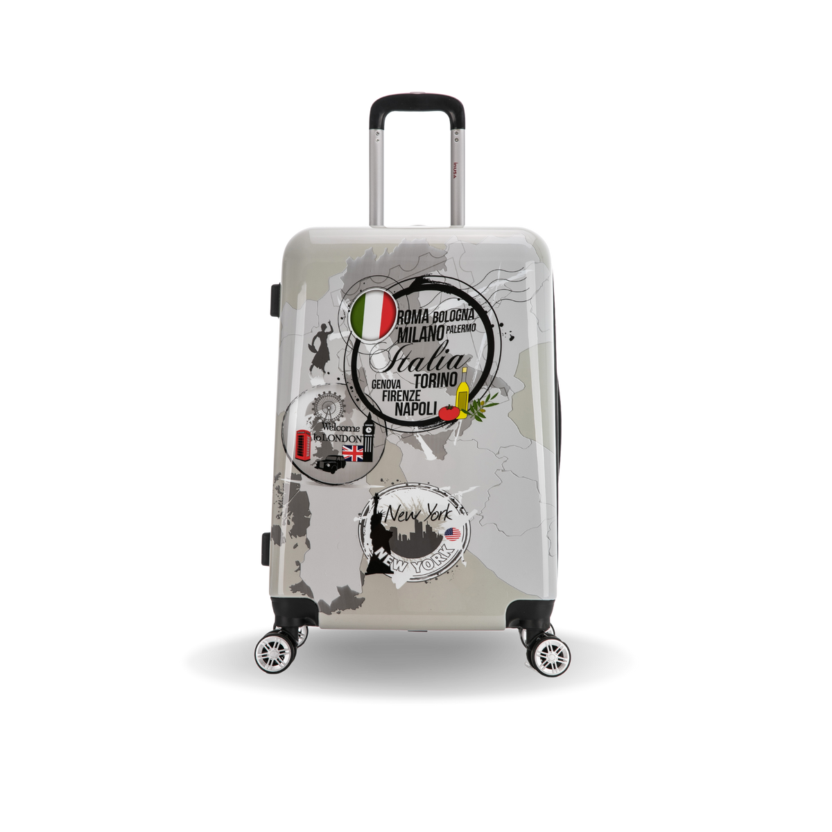 InUSA Prints 24" Hardside Spinner Checked Suitcase