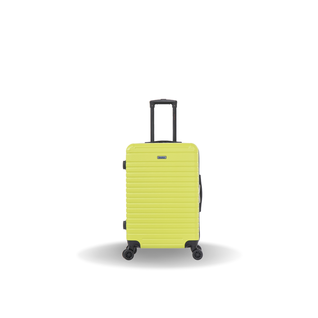 InUSA Deep 24" Hardside Spinner Checked Suitcase