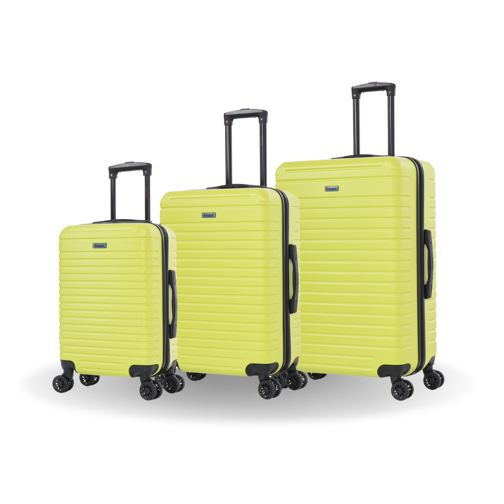 InUSA Deep 3-Piece Hardside Spinner Luggage Set