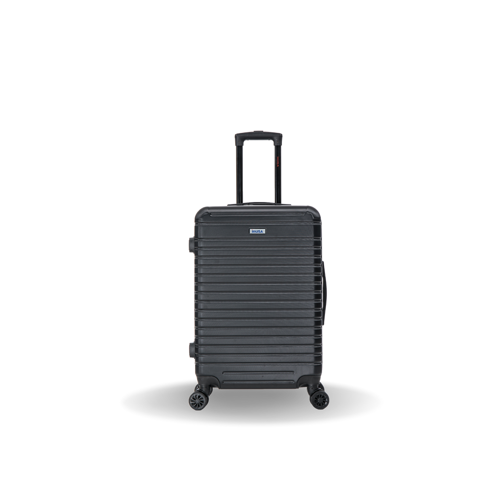 InUSA Deep 24" Hardside Spinner Checked Suitcase