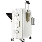 Front-Opening Aluminum Carry-On Suitcase