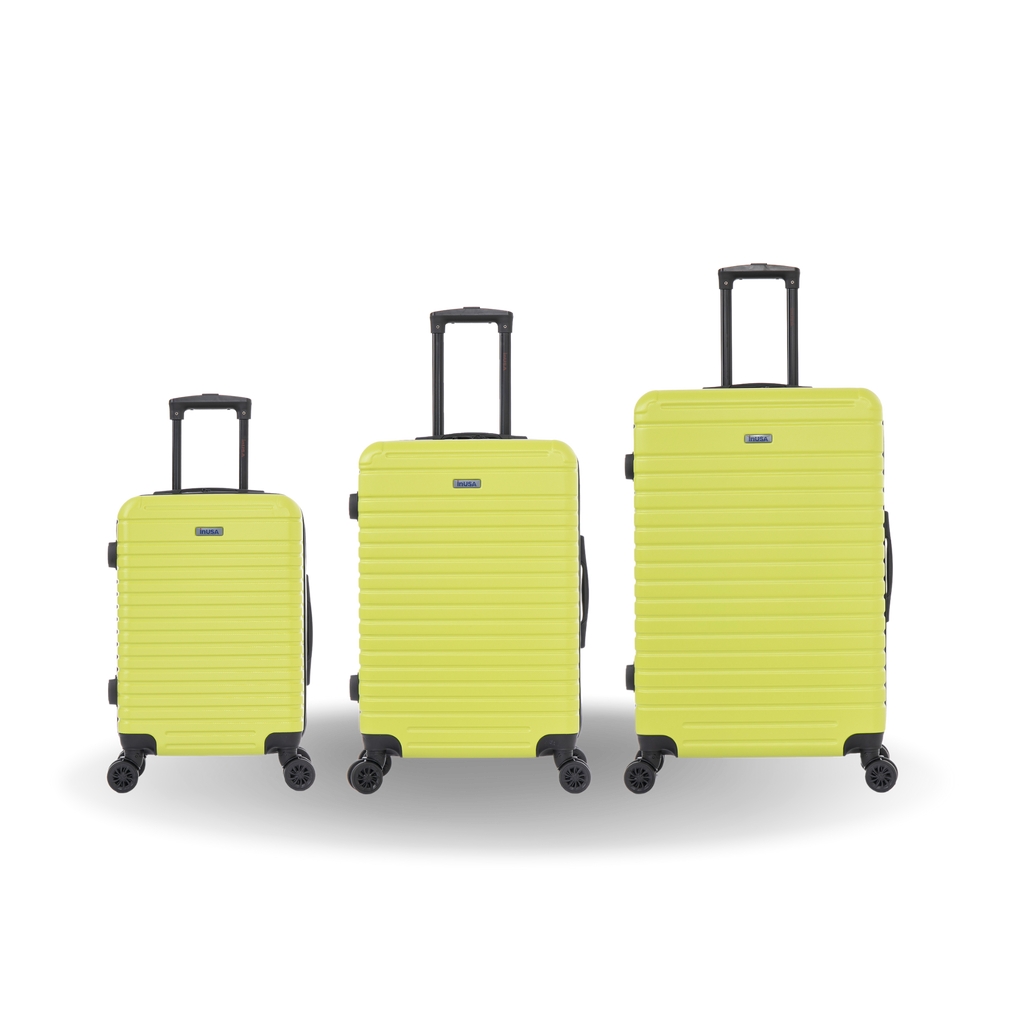 InUSA Deep 3-Piece Hardside Spinner Luggage Set