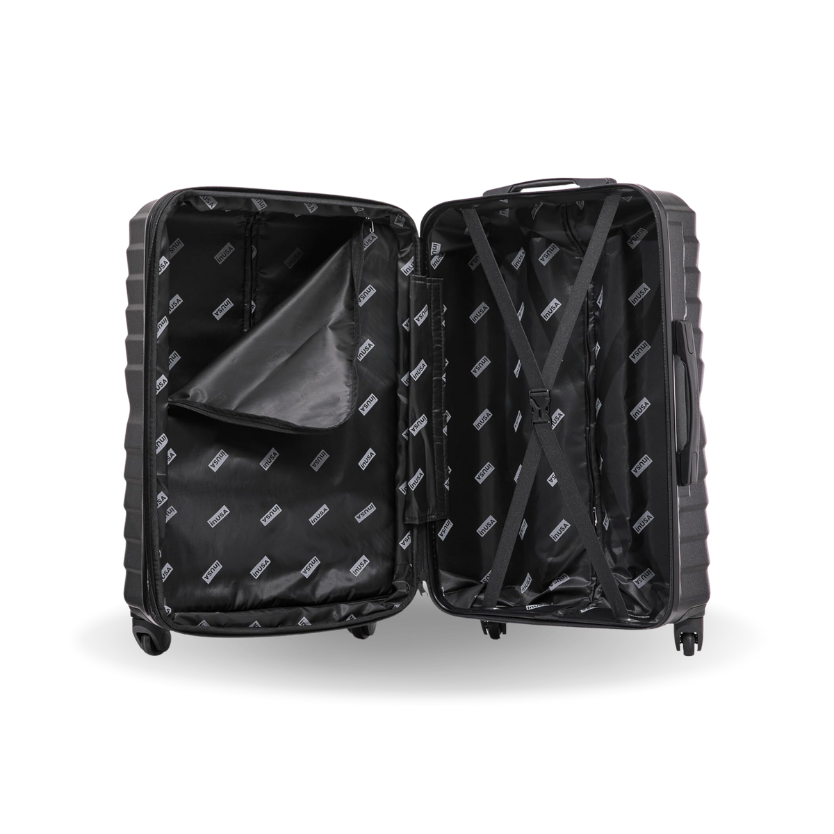 InUSA Aurum 24" Hardside Spinner Checked Suitcase