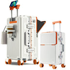 Front-Opening Aluminum Carry-On Suitcase