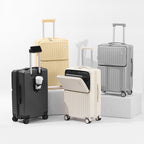 Front-Fastening Hardside Carry-On Suitcase