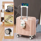 18-Inch Full-Opening Hardside Carry-On Suitcase