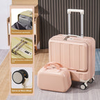 18-Inch Full-Opening Hardside Carry-On Suitcase