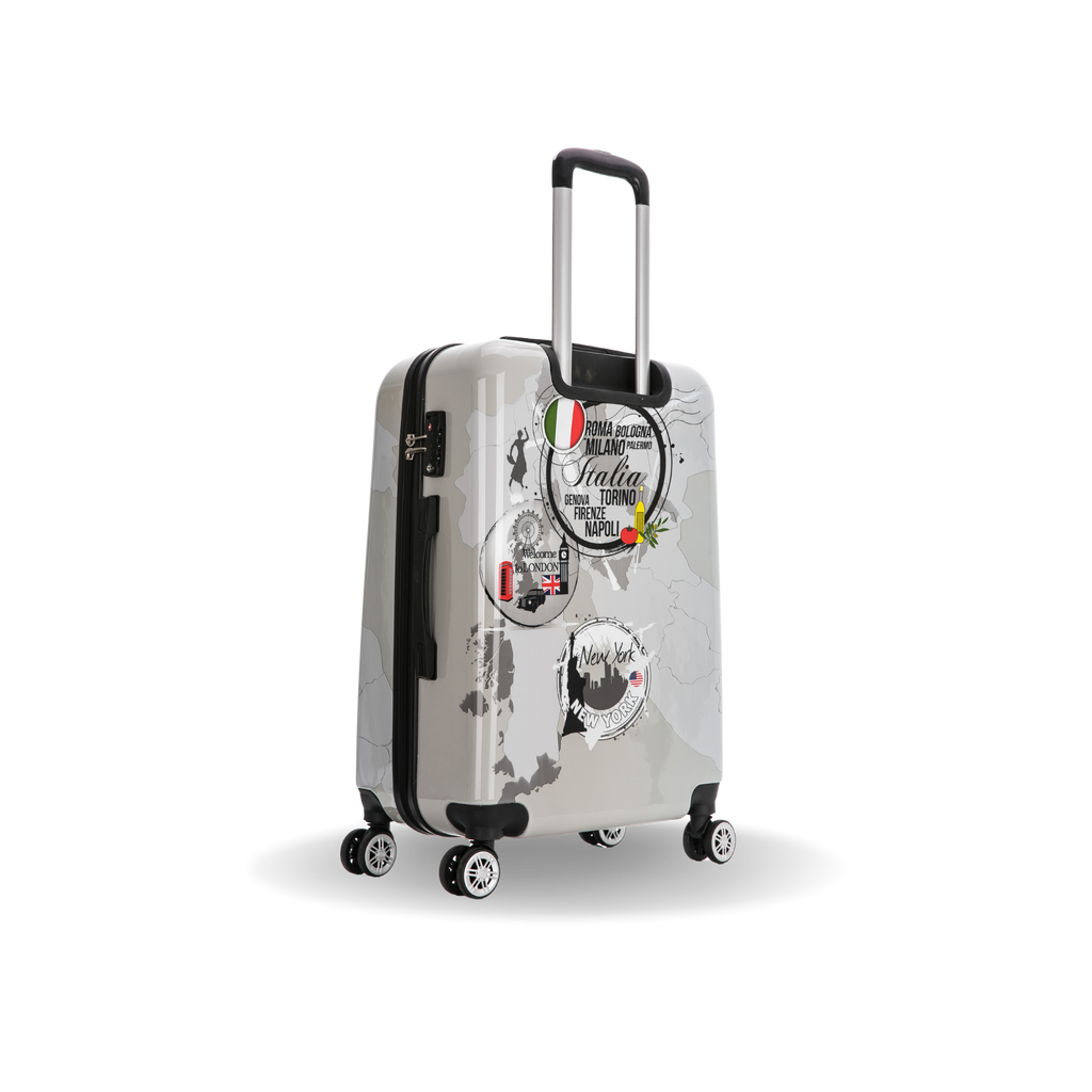 InUSA Prints 24" Hardside Spinner Checked Suitcase