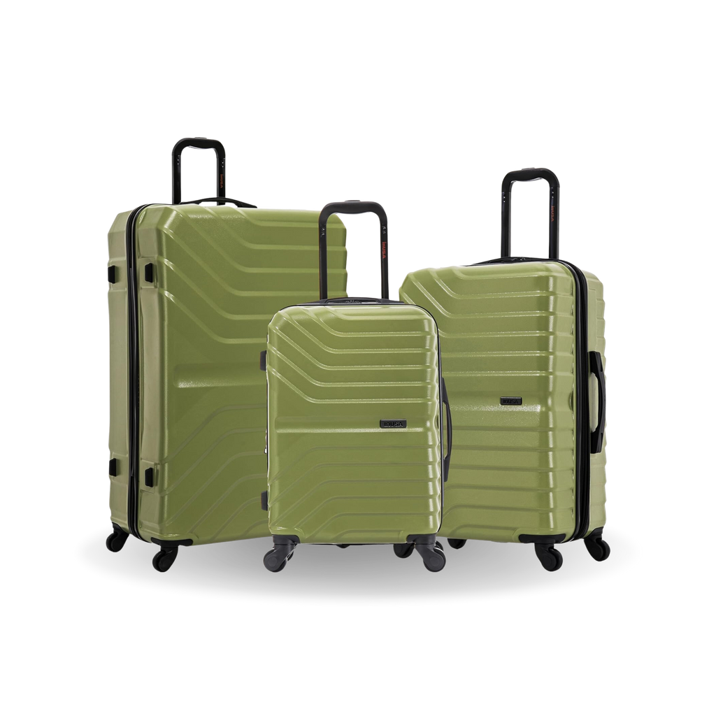 InUSA Aurum 3-Piece Hardside Spinner Luggage Set