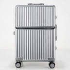 Front-Opening Aluminum Carry-On Suitcase