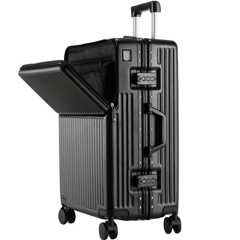 Suitcase Travel Luggage Trolley Front-Opening Large Capacity Aluminum Frame Carry-On Cabin Bag