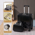 18-Inch Full-Opening Hardside Carry-On Suitcase