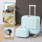 18-Inch Full-Opening Hardside Carry-On Suitcase