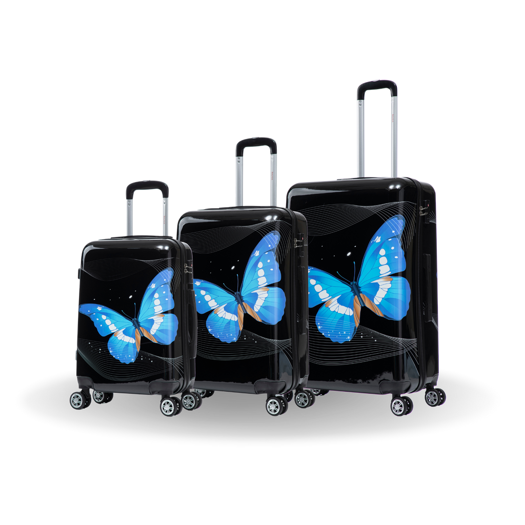 InUSA Prints 3-Piece Hardside Spinner Luggage Set