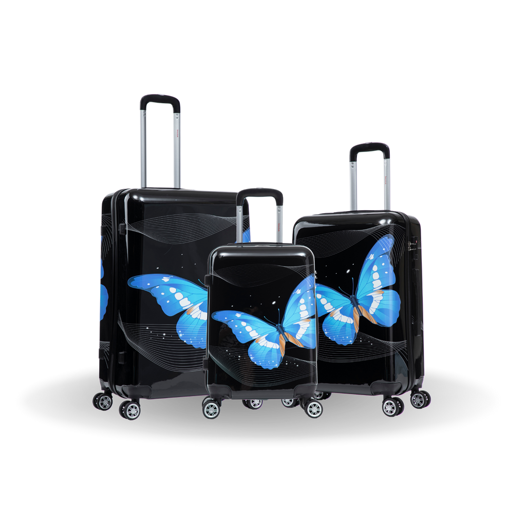 InUSA Prints 3-Piece Hardside Spinner Luggage Set
