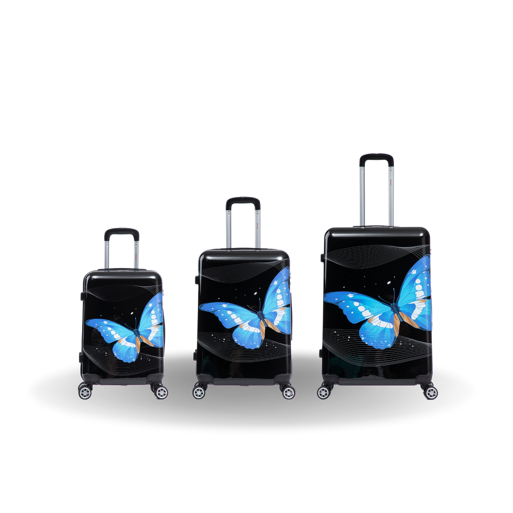 InUSA Prints 3-Piece Hardside Spinner Luggage Set