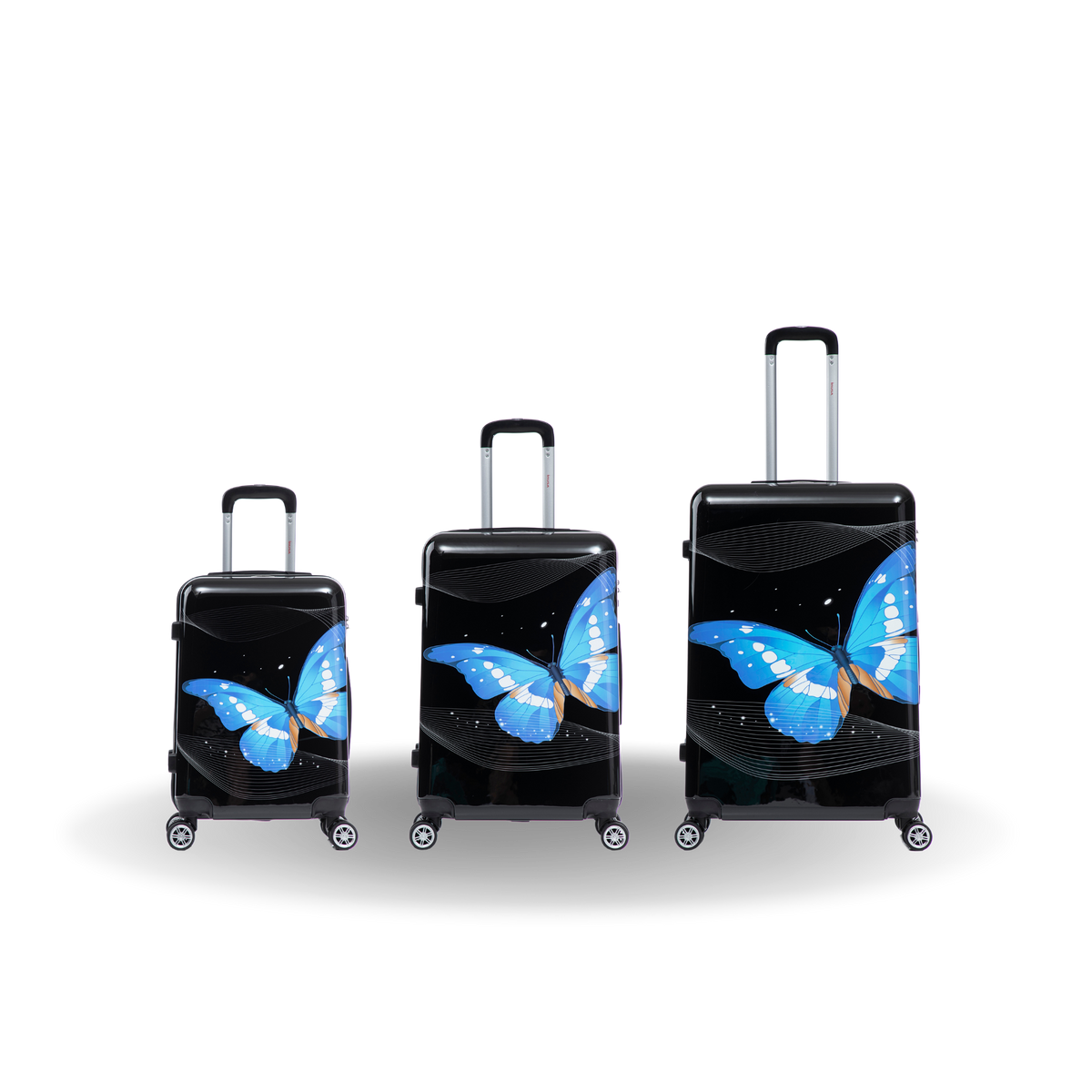 InUSA Prints 3-Piece Hardside Spinner Luggage Set