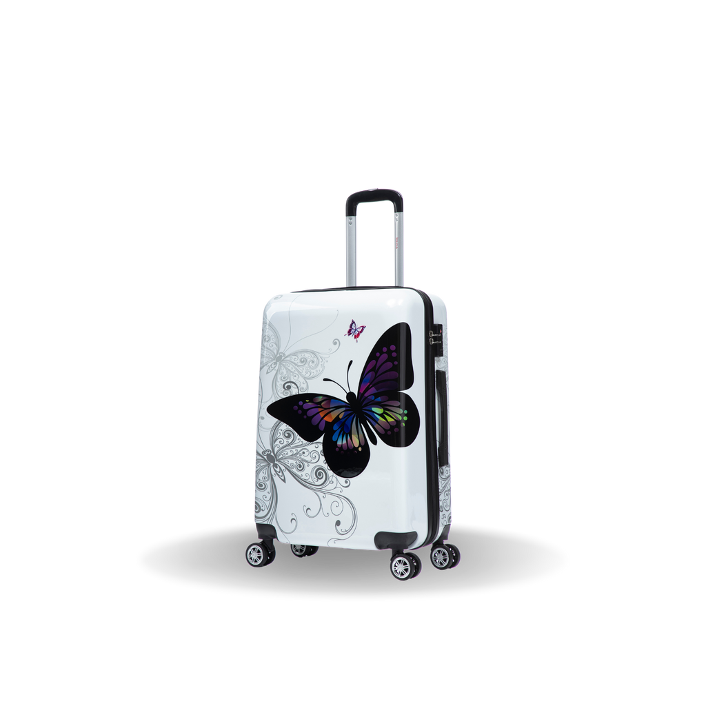 InUSA Prints 24" Hardside Spinner Checked Suitcase