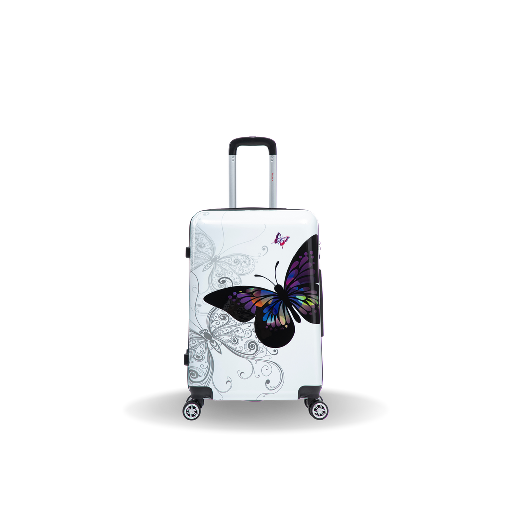 InUSA Prints 24" Hardside Spinner Checked Suitcase