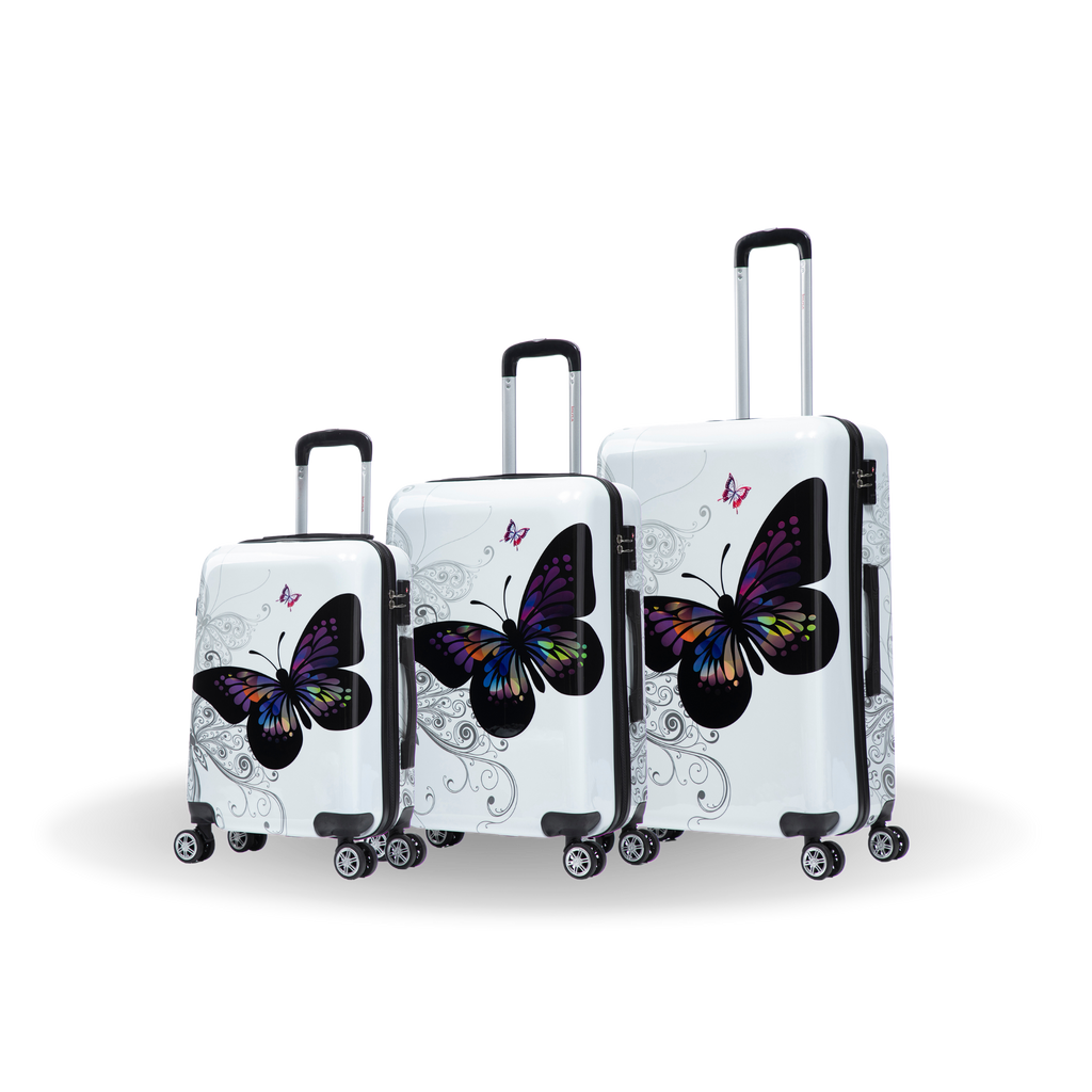 InUSA Prints 3-Piece Hardside Spinner Luggage Set