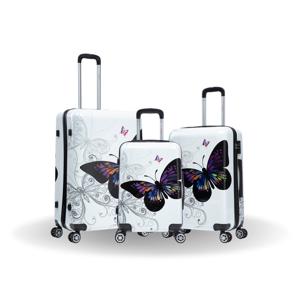 InUSA Prints 3-Piece Hardside Spinner Luggage Set