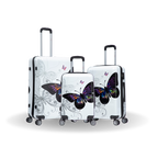 InUSA Prints 3-Piece Hardside Spinner Luggage Set