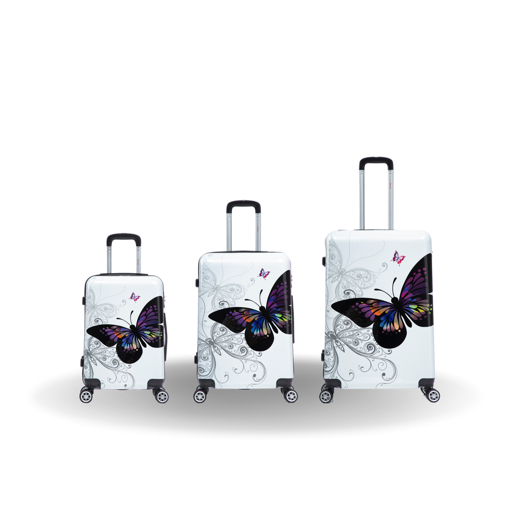 InUSA Prints 3-Piece Hardside Spinner Luggage Set