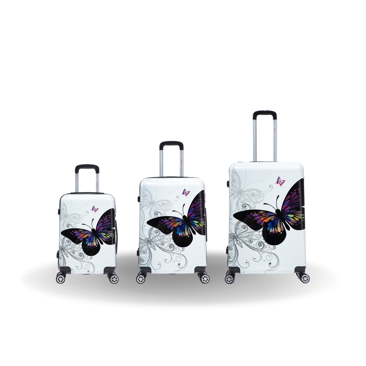 InUSA Prints 3-Piece Hardside Spinner Luggage Set
