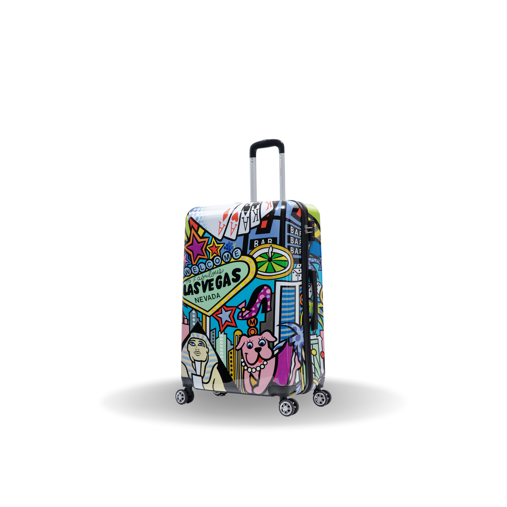 InUSA Prints 28-Inch Hardside Checked Suitcase