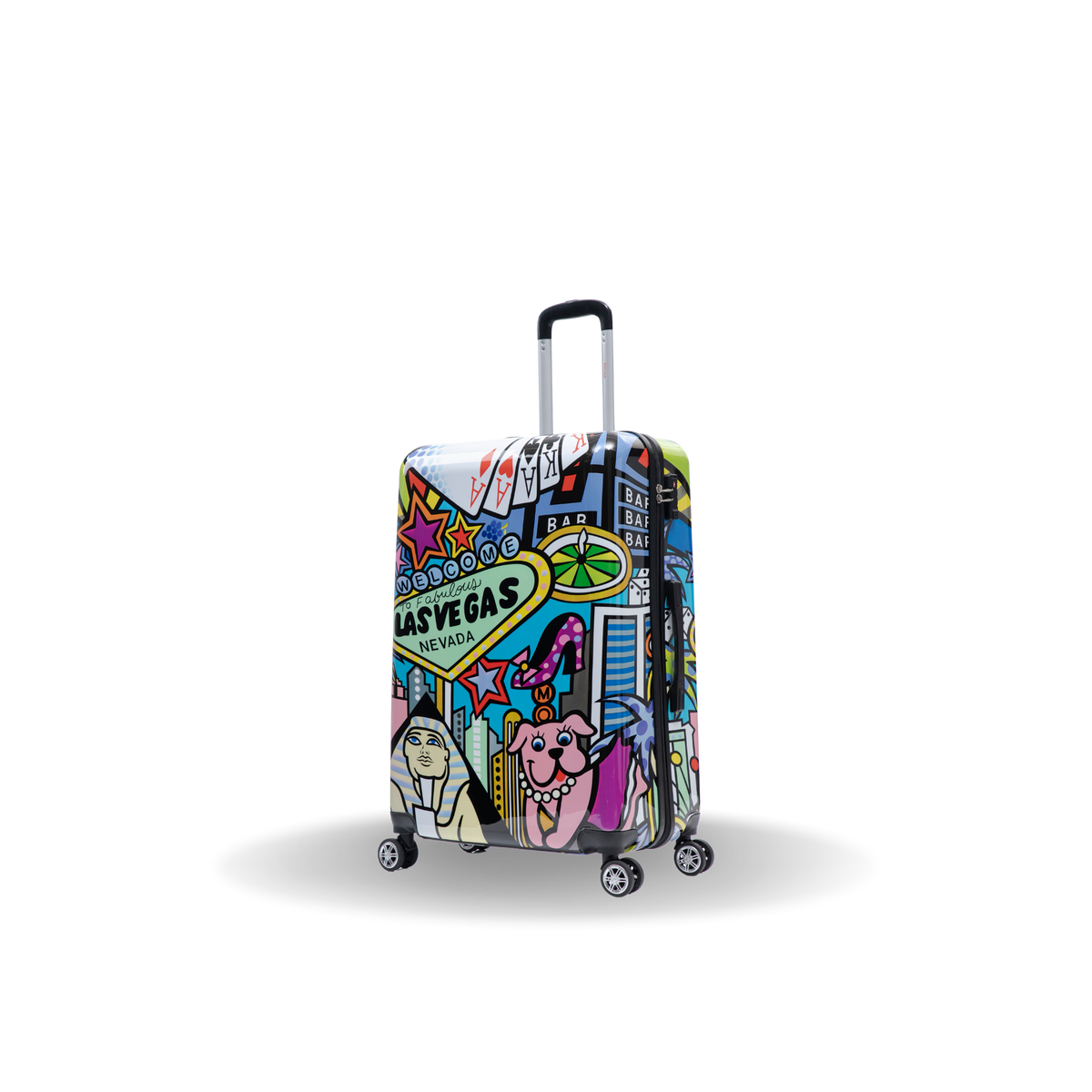 InUSA Prints 28-Inch Hardside Checked Suitcase