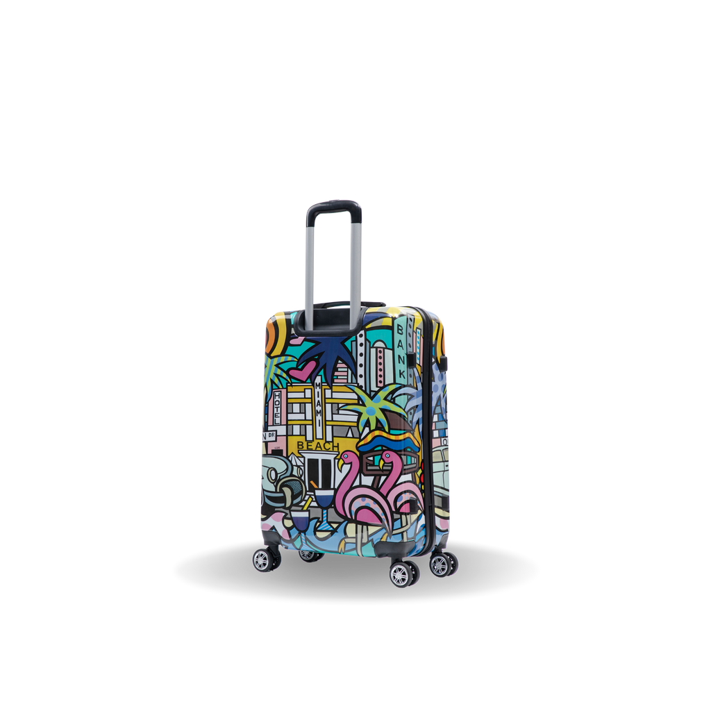 InUSA Prints 24" Hardside Spinner Checked Suitcase