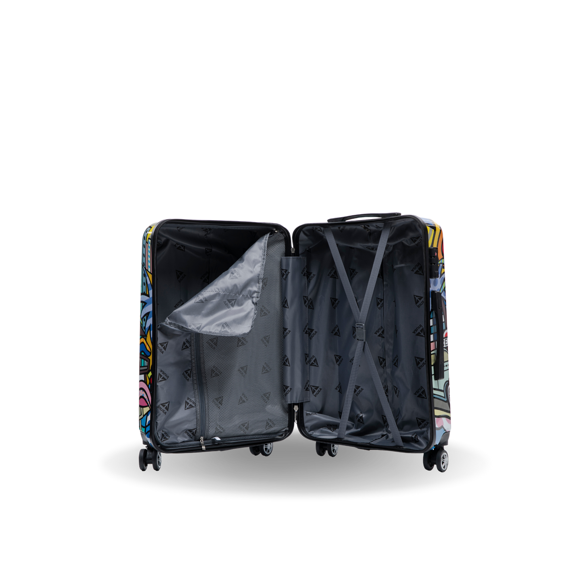 InUSA Prints 24" Hardside Spinner Checked Suitcase